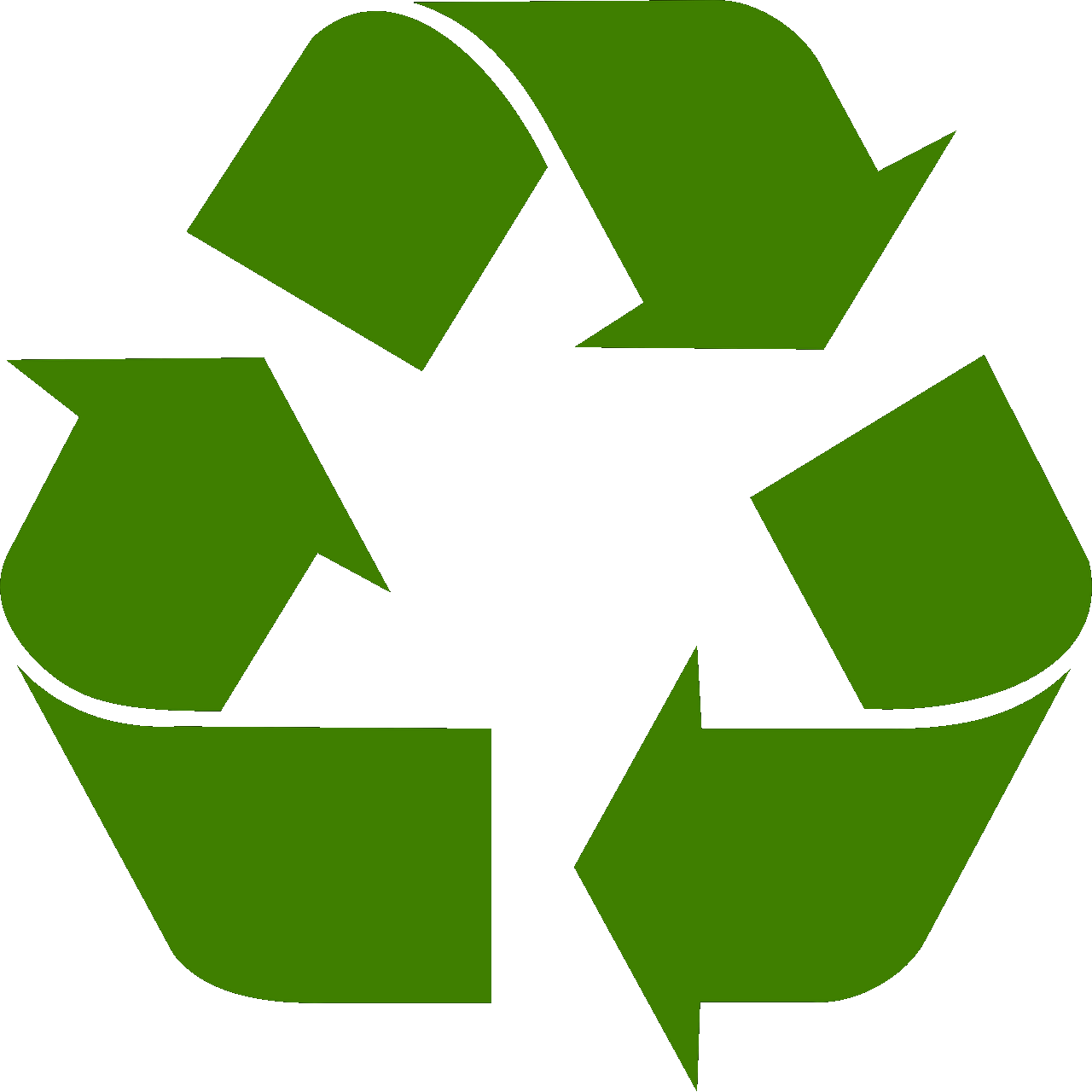 Recyklace logo bílé pozadí